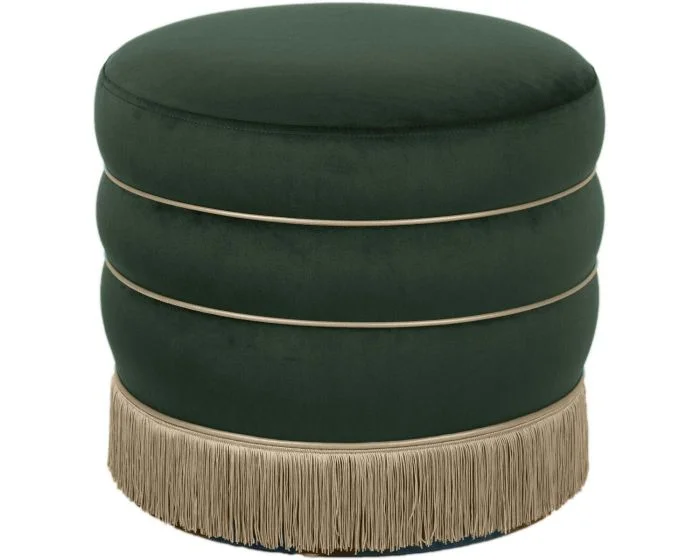 TOV Furniture Lakka Ottoman – Green Velvet (Dropshippable)