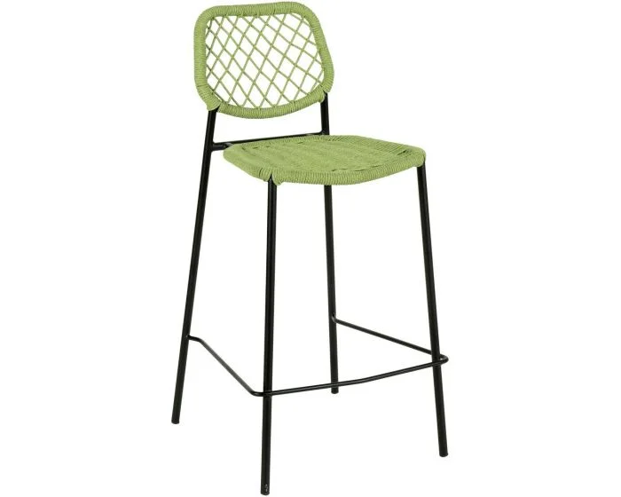TOV Furniture Lucy Dyed Cord Outdoor Counter Stool – Green (CL1A) – CLEARANCE SALE (Dropshippable)