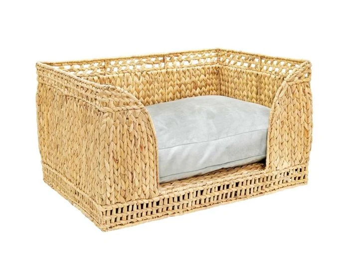TOV Furniture Milou Small Pet Bed – Natural Rattan (Dropshippable)