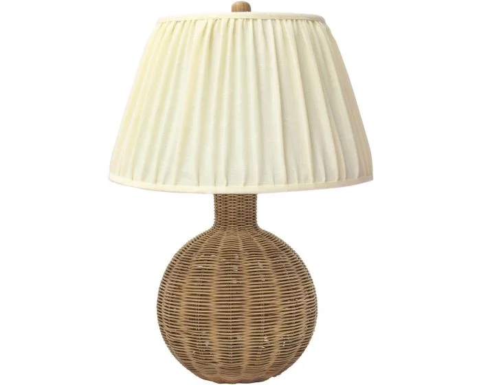 TOV Furniture Pallora Rattan Table Lamp – Cream & Natural (Dropshippable)