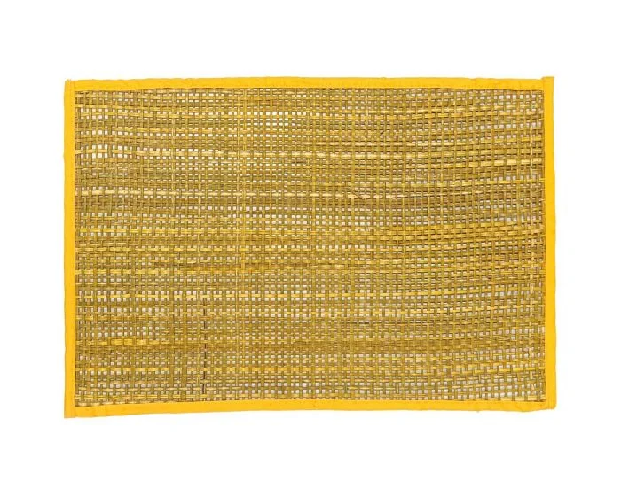 TOV Furniture Peele Seagrass Placemats – Set of 4 – Yellow (Dropshippable)