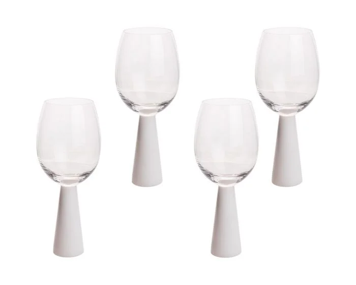 TOV Furniture Rose Wine Glasses – Set of 4 – White (Dropshippable)