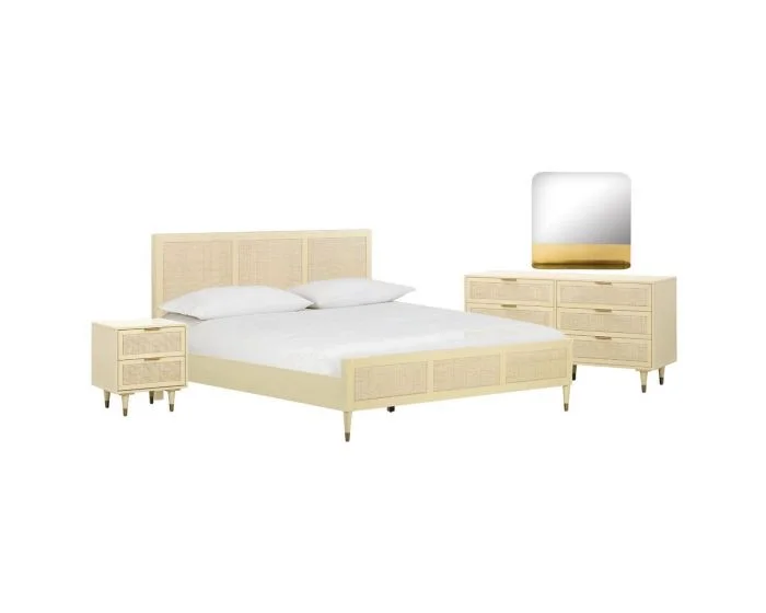 TOV Furniture Sierra Buttermilk Bedroom Set