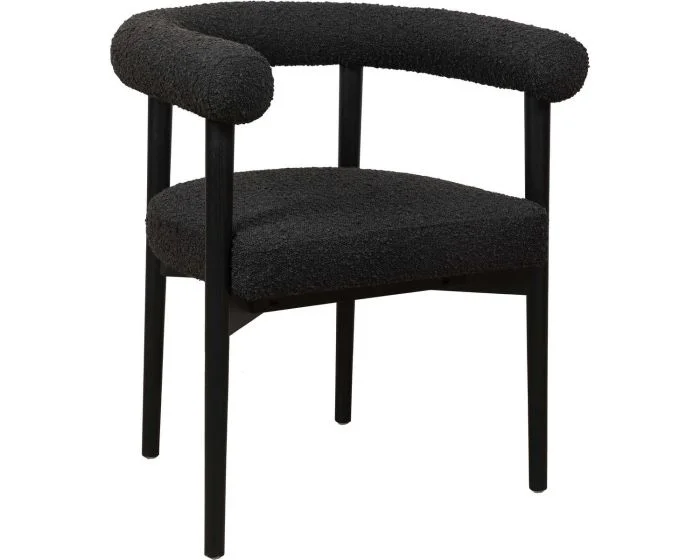 TOV Furniture Spara Performance Boucle Dining Chair – Black (Dropshippable)