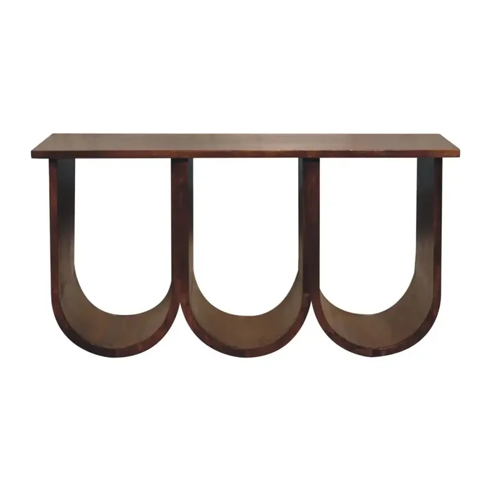 Triple Open Style Coffee Table – Beige / Brown