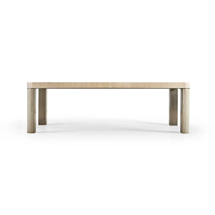 Upwelling Travertine Leg Dining Table 96-116″