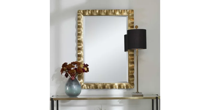 Uttermost Haya 28-1/4″ W x 40″ H Rectangular Framed Bathroom Mirror