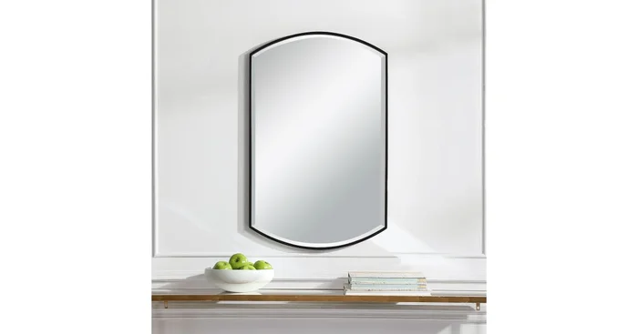 Uttermost Shield 24″ W x 38″ H Contemporary Rectangular Framed Bathroom Wall Mirror