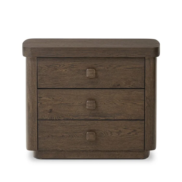 Valen Nightstand – Rustic Brown Oak Veneer