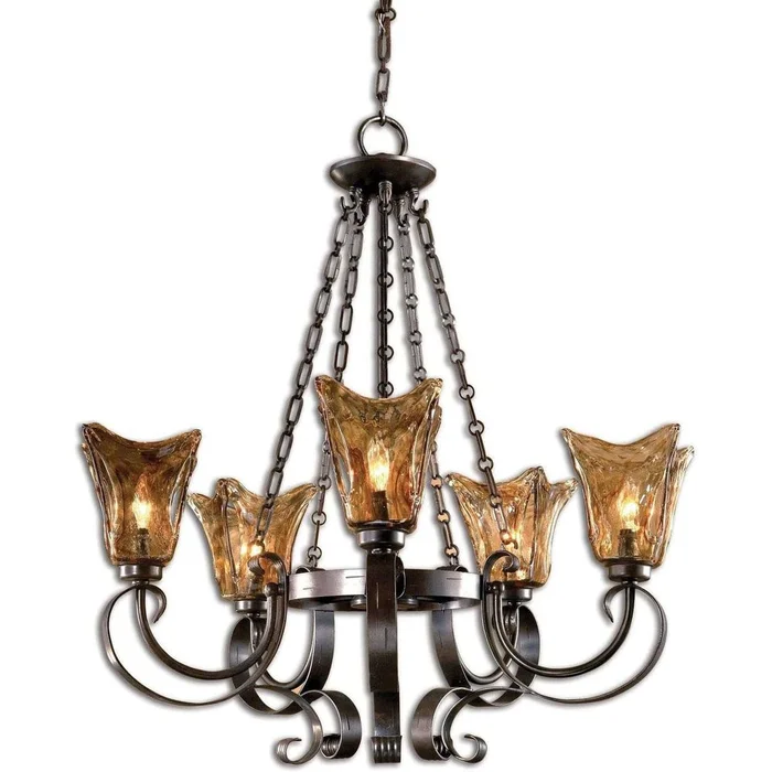 Vetraio 5Lt Oil Rubbed Bronze Chandelier