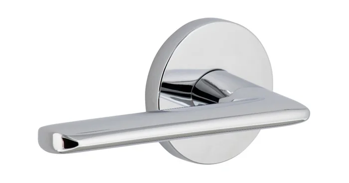 Viaggio Circolo Solid Brass Non-Turning Two-Sided Dummy Lever Set with Brezza Lever and Circolo Rosette