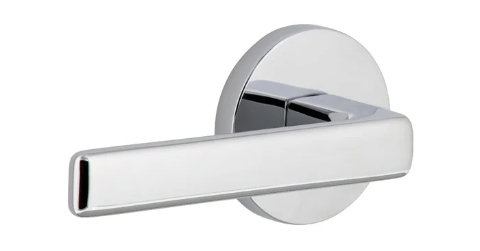 Viaggio Circolo Solid Brass Non-Turning Two-Sided Dummy Lever Set with Lusso Lever and Circolo Rosette