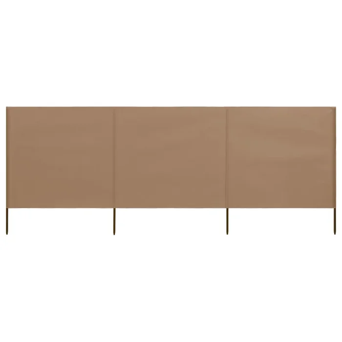 vidaXL 3-panel Wind Screen Fabric 400×160 cm Taupe