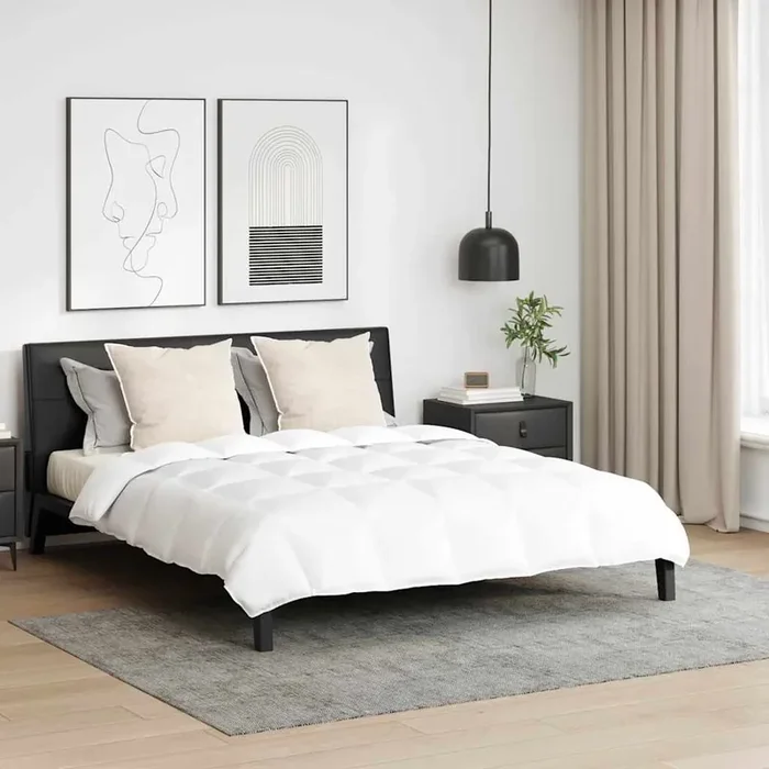 vidaXL 3 pcs White 240 x 200 cm Down