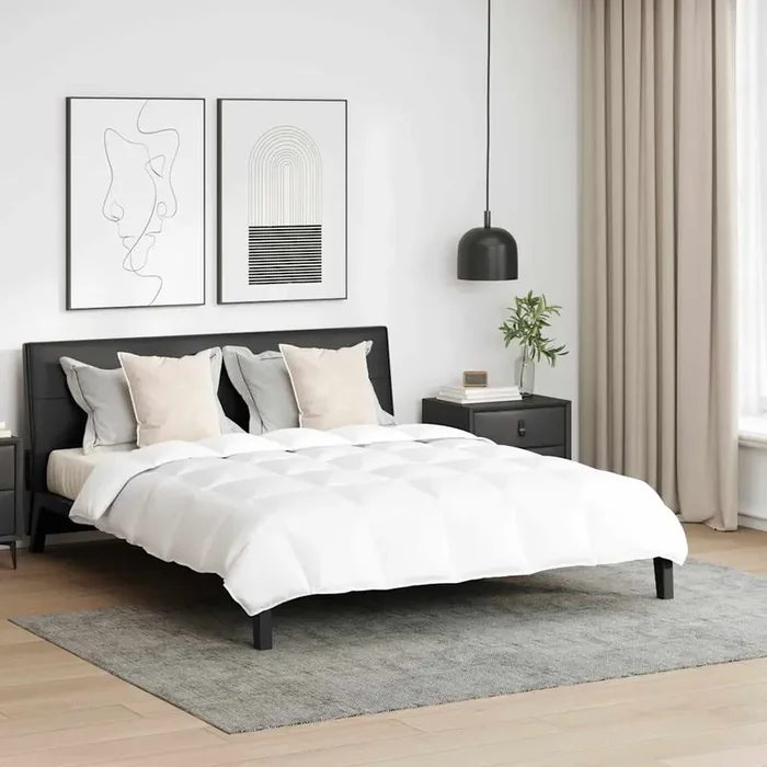 vidaXL 3 pcs White 240 x 200 cm Down