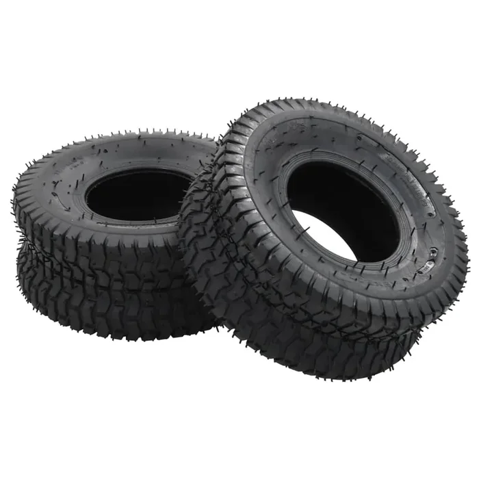 vidaXL 4 Piece Wheelbarrow Tire and Inner Tube Set 15×6.00-6 4PR Rubber