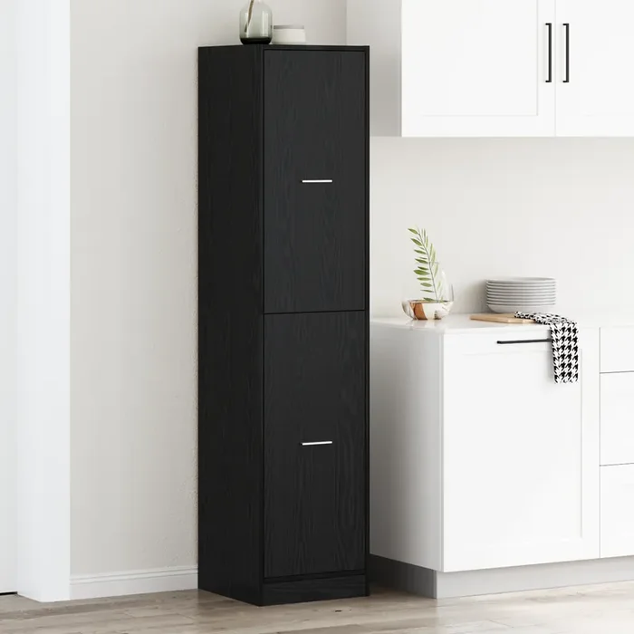 vidaXL Apothecary cabinet Black Oak 40x41x174.5 cm Engineered Wood