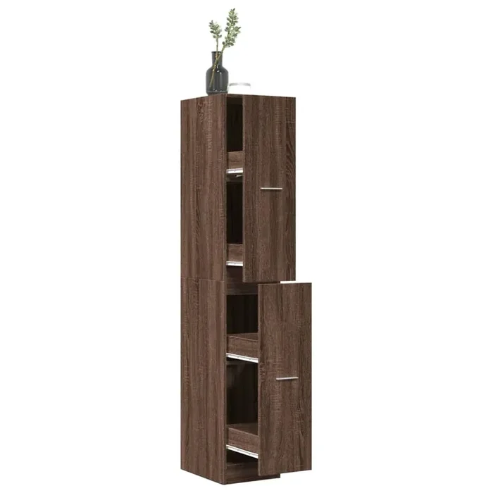 vidaXL Apothecary Cabinet Brown Oak 30x41x174.5 cm Engineered Wood