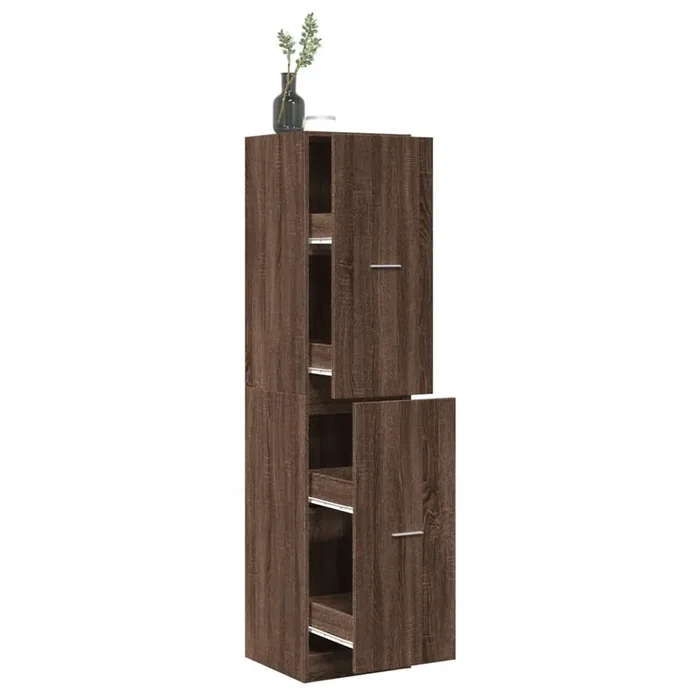 vidaXL Apothecary Cabinet Brown Oak 40x41x174.5 cm Engineered Wood
