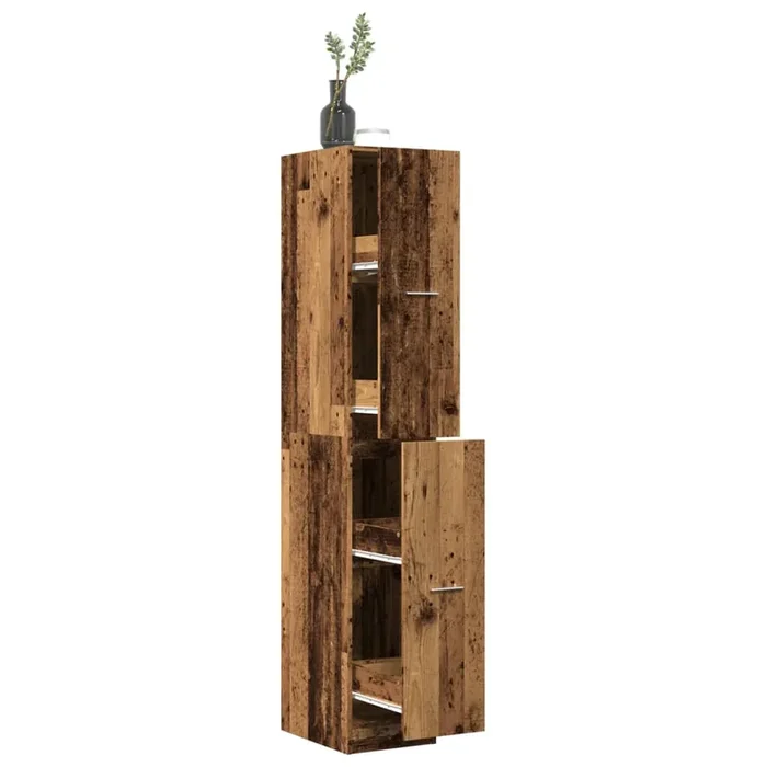 vidaXL Apothecary Cabinet Old Wood 30x41x174.5 cm Engineered Wood