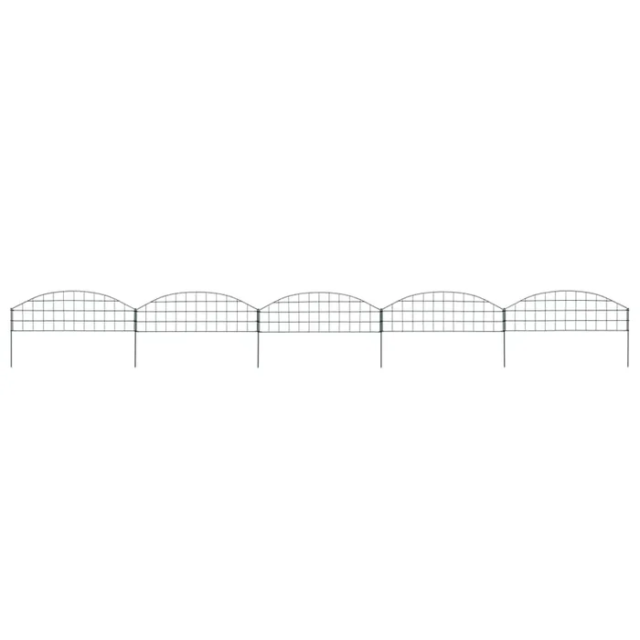 vidaXL Arched Garden Fence Set 77.3×26 cm Green