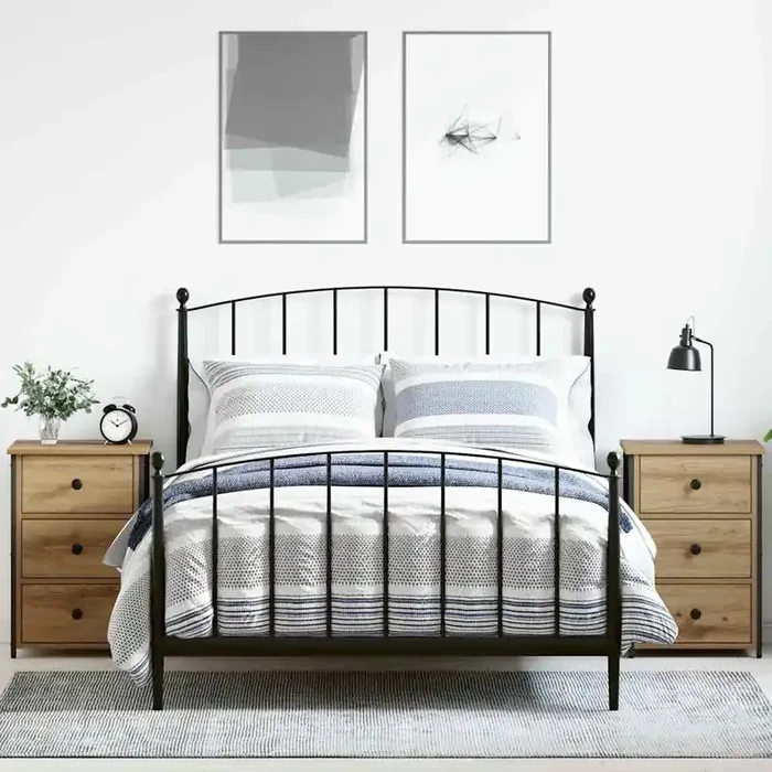 vidaXL Artisan Oak Bedside Tables Artisan Oak Engineered Wood Compact