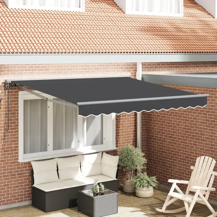 vidaXL Automatic Retractable Awning Anthracite 300×250 cm