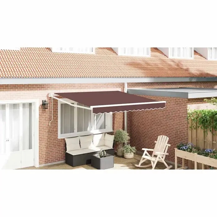 vidaXL Automatic Retractable Awning Brown 300×250 cm