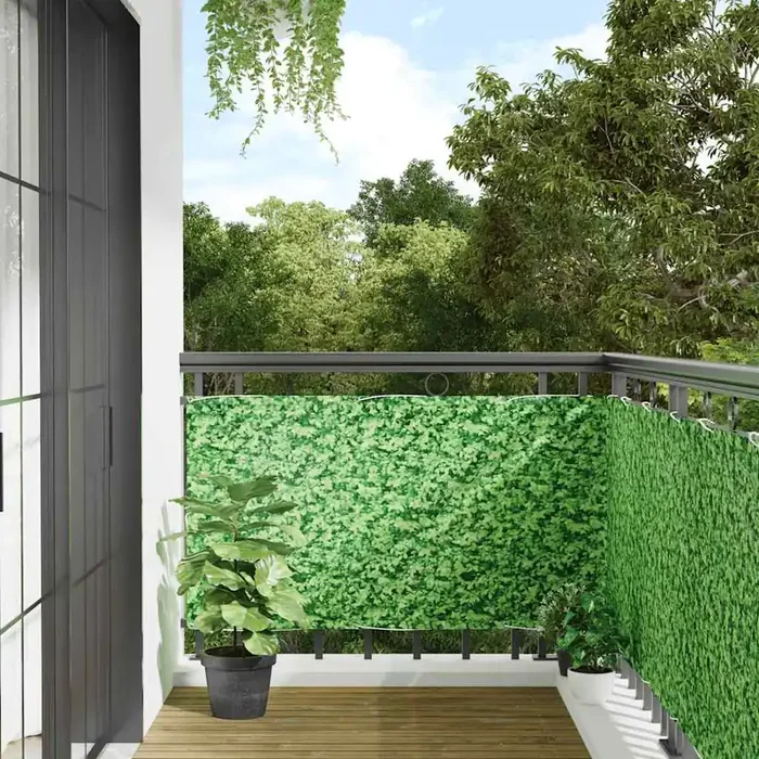 vidaXL Balcony Privacy Screen Plant Look Green 600×90 cm PVC
