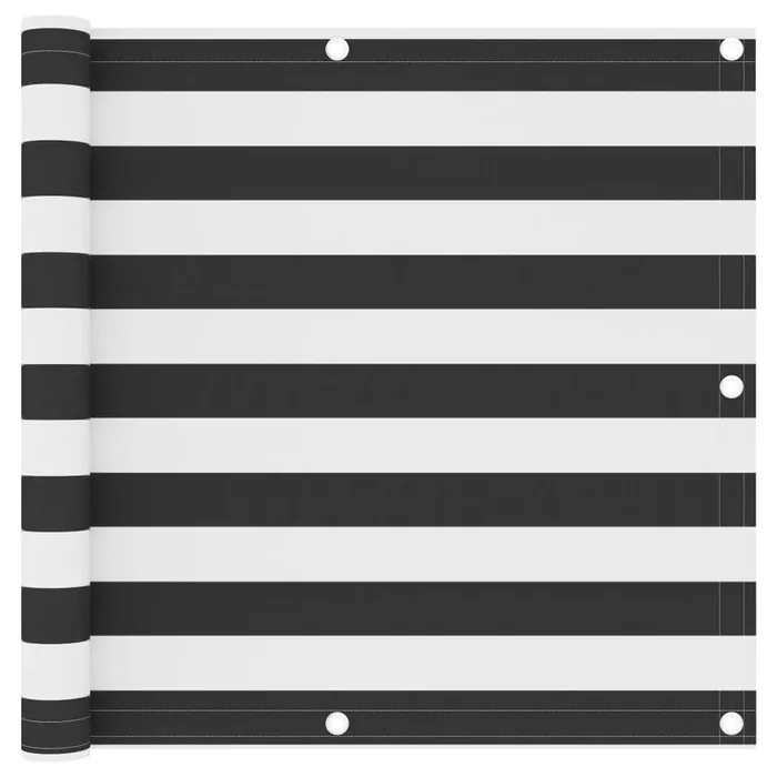 vidaXL Balcony Screen Anthracite and White 90×600 cm Oxford Fabric
