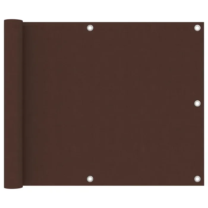 vidaXL Balcony Screen Brown 75×500 cm Oxford Fabric