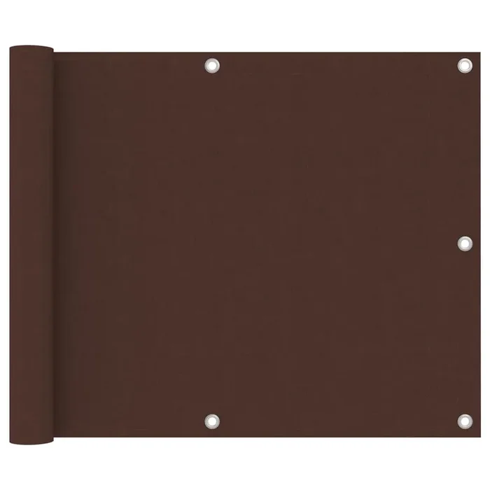 vidaXL Balcony Screen Brown 75×600 cm Oxford Fabric