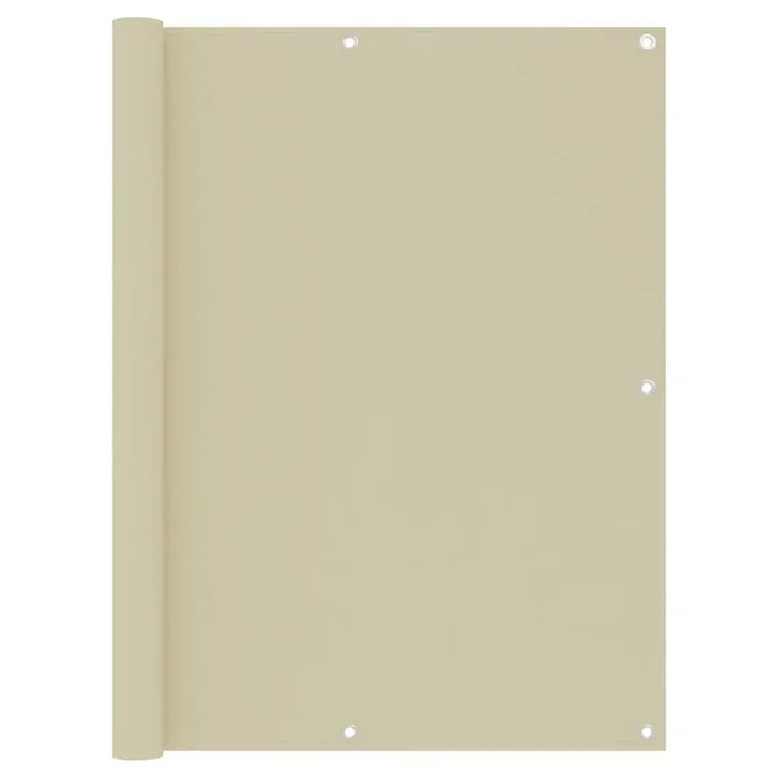 vidaXL Balcony Screen Cream 120×600 cm Oxford Fabric