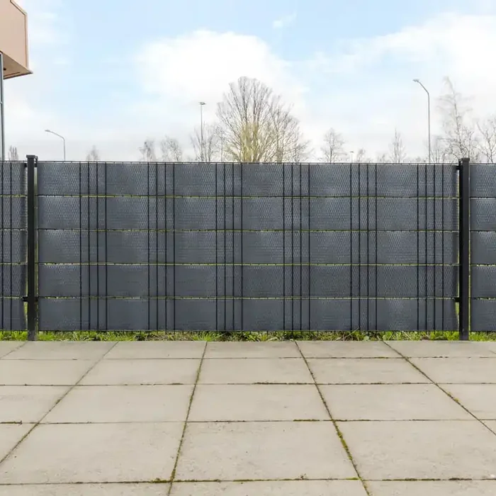 vidaXL Balcony Screens 10 pcs Anthracite 255×19 cm Poly Rattan