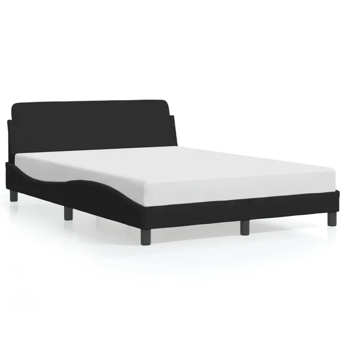 vidaXL Bed Frame “Dover” Black 135×190 cm Double Velvet