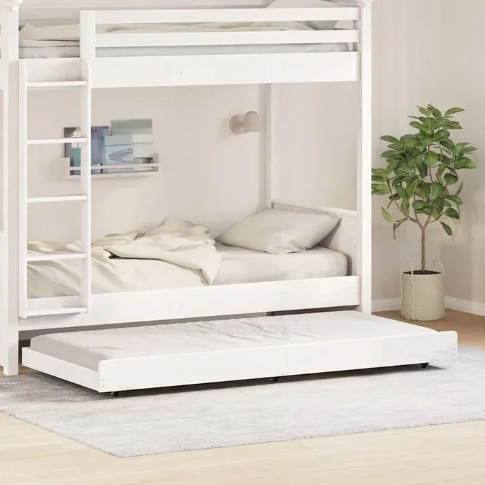 vidaXL Bed Frame White Pine wood 80 x 200 cm Tough Bed Frame