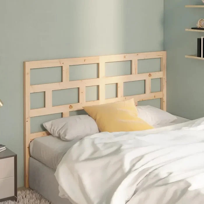 vidaXL Bed Headboard 141x4x100 cm Solid Wood Pine