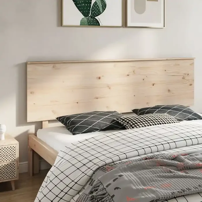 vidaXL Bed Headboard 204x6x82.5 cm Solid Wood Pine
