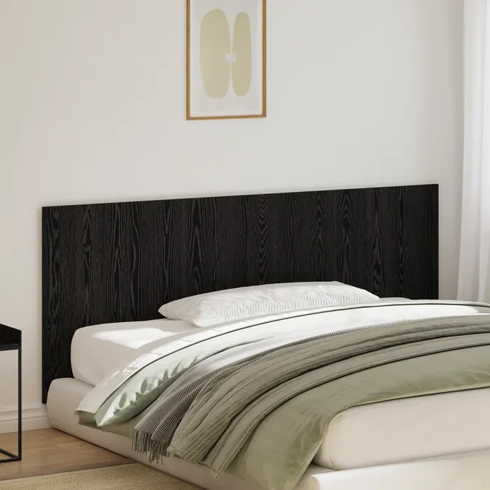 vidaXL Bed Headboard Black Oak 200×1,5×80 cm Engineered Wood