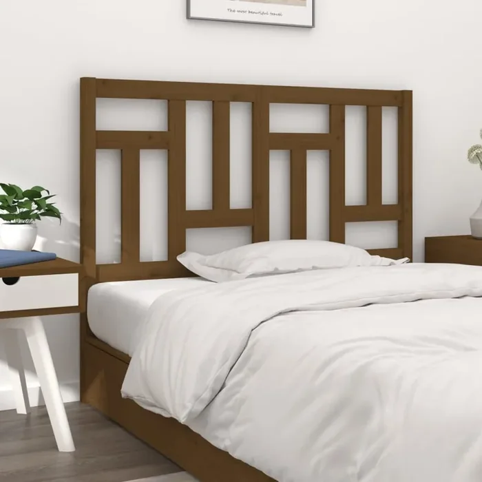vidaXL Bed Headboard Honey Brown 125.5x4x100 cm Solid Wood Pine