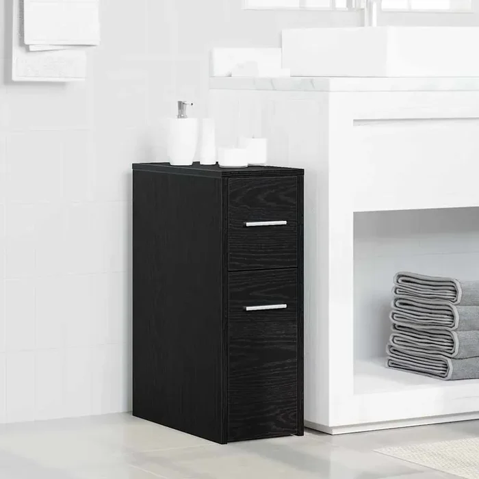 vidaXL Black oak Particle board