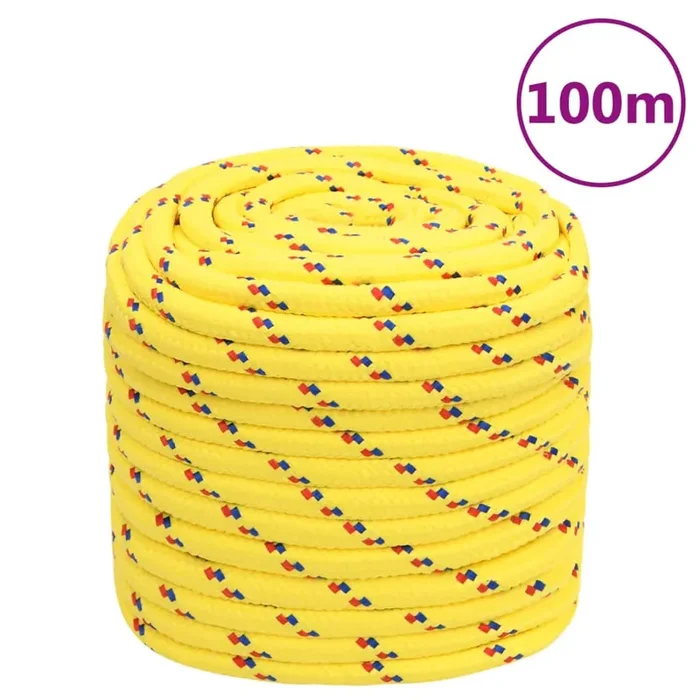vidaXL Boat Rope Yellow 18 mm 100 m Polypropylene