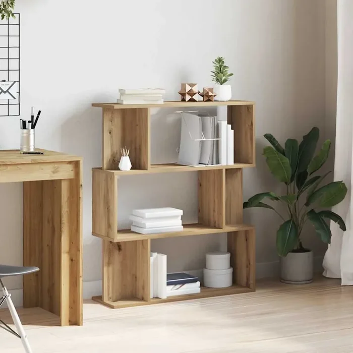 vidaXL Book Cabinet Artisan Oak 80x24x96 cm Engineered Wood