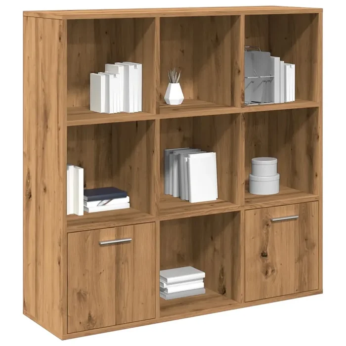 vidaXL Book Cabinet Artisan Oak 98x29x97.5 cm Engineered Wood