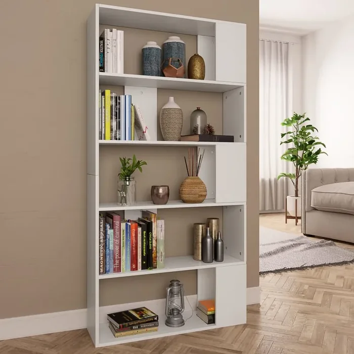 vidaXL Book Cabinet/Room Divider White 80x24x159 cm Engineered Wood
