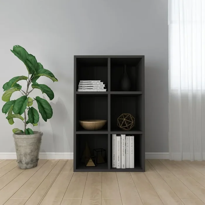 vidaXL Book Cabinet/Sideboard Black 66x30x98 cm Engineered Wood