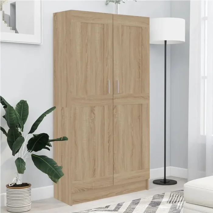 vidaXL Book Cabinet Sonoma Oak 82.5×30.5×150 cm Engineered Wood
