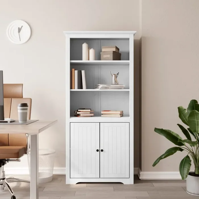 vidaXL Bookcase BODO White 80x40x172 cm Solid Wood Pine