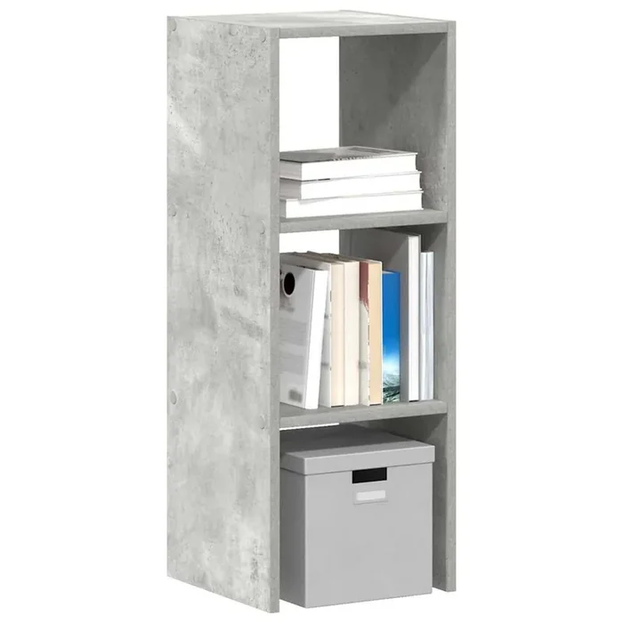 vidaXL Bookcase Stackable Concrete Grey 30x30x80 cm Engineered Wood