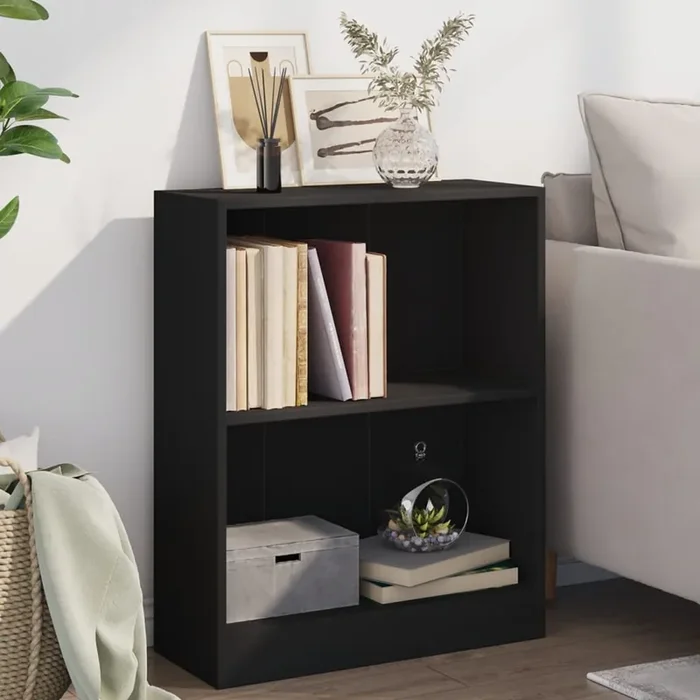 vidaXL Bookshelf Black 60x24x76 cm Engineered Wood